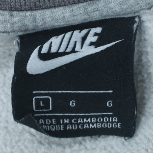 Nike Men's Grey Logo Pullover Sweatshirt Size L Regular Fit