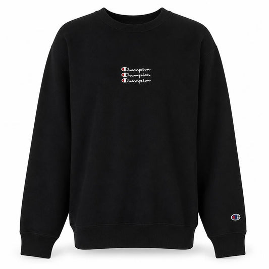 Champion Men's Black Small Pullover Sweatshirt Crew Neck