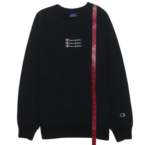 Champion Men's Black Small Pullover Sweatshirt Crew Neck