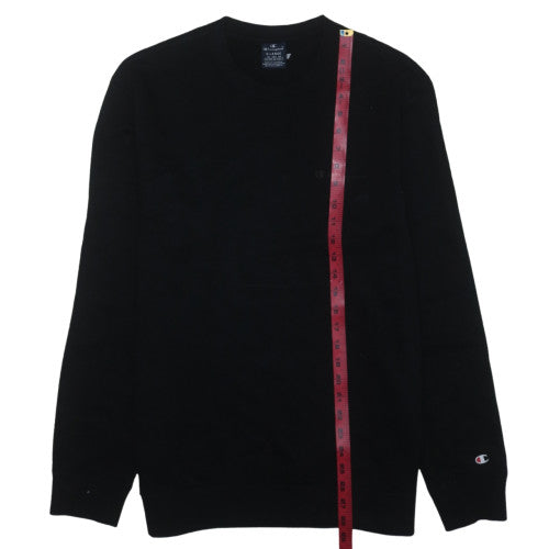 Champion Men's Black XL Pullover Sweatshirt Crew Neck Cotton Blend