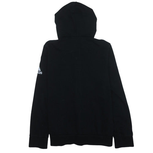 Adidas Men's Black XL Full Zip Hoodie with Logo