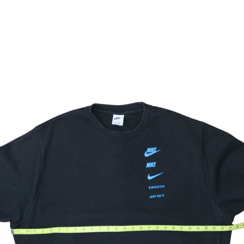 Nike Men's Black XL Pullover Sweatshirt Crew Neck Logo Graphic