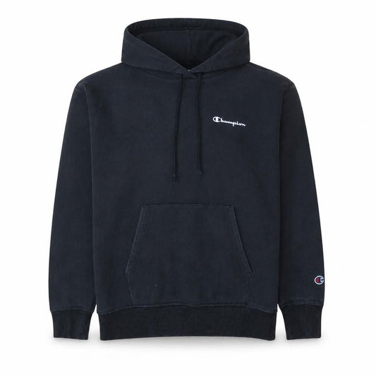 Champion Men’s Black Pullover Hoodie Medium Logo Cotton Blend