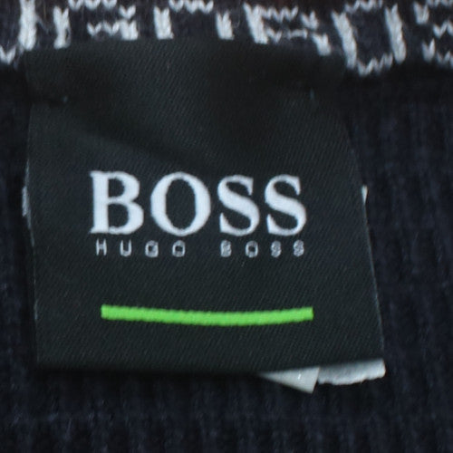 Hugo Boss Men's Blue Cotton Crew Neck Pullover Jumper L