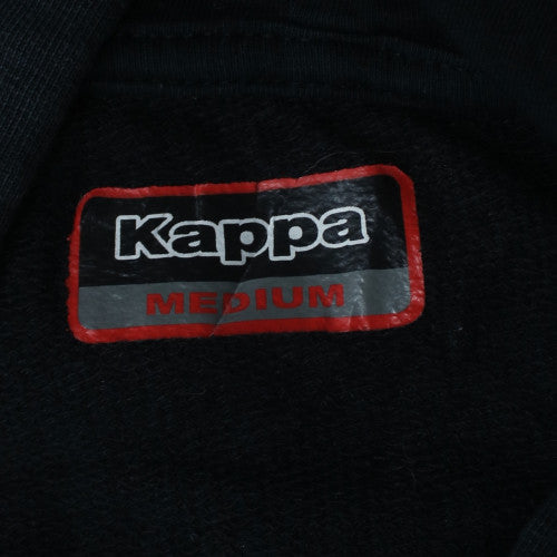 Kappa Men's Black Pullover Hoodie Medium Graphic Logo Fleece