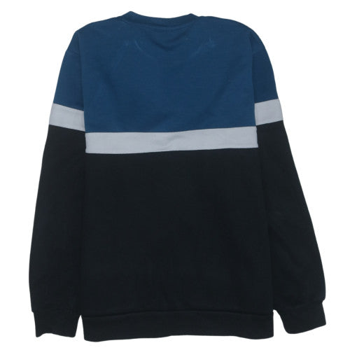 Adidas Mens Blue and Black Crew Neck Sweatshirt Size M