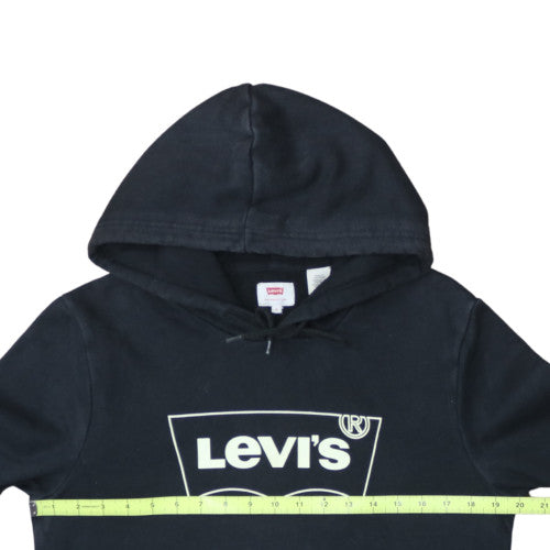 Levi's Men's Black Pullover Hoodie S Logo Graphic Fleece Sweatshirt