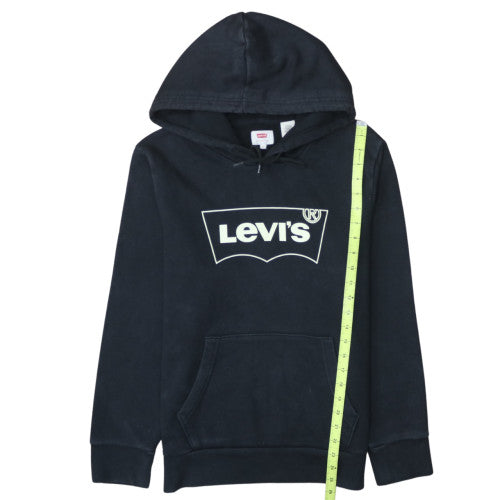 Levi's Men's Black Pullover Hoodie S Logo Graphic Fleece Sweatshirt