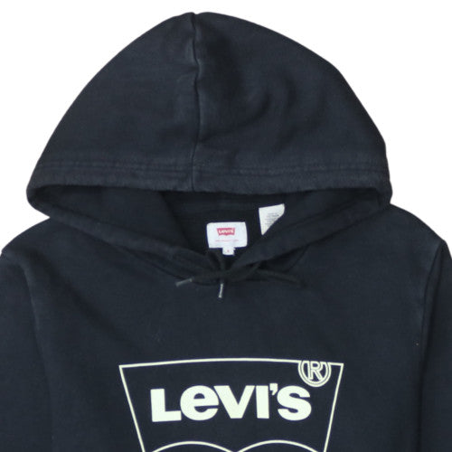 Levi's Men's Black Pullover Hoodie S Logo Graphic Fleece Sweatshirt