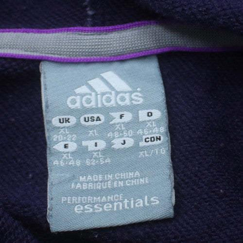 Adidas Womens Purple Hoodie Dress XL Long Sleeve Pullover Hooded Tunic
