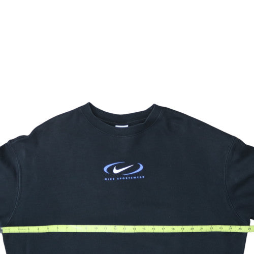 Nike Men's Black Small Crew Neck Pullover Sports Sweatshirt