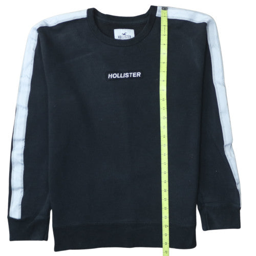 Hollister Men’s Black Logo Pullover Sweatshirt Medium