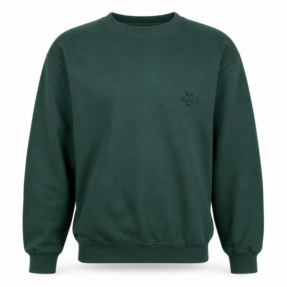 Lee Men's Green Pullover Crew Neck Sweatshirt Size M Vintage