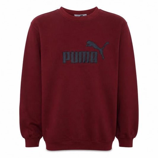 Puma Men's Red XL Pullover Crew Neck Logo Sweatshirt