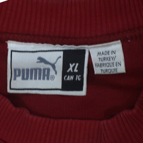 Puma Men's Red XL Pullover Crew Neck Logo Sweatshirt