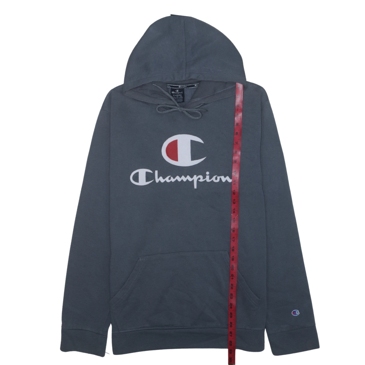 Champion Men's Blue XL Pullover Hoodie Logo Cotton Blend
