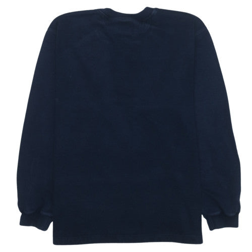 Nike Men's Blue Pullover Sweatshirt M Regular Fit Crew Neck
