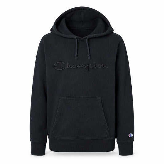Champion Men's Black Pullover Hoodie Size S Embroidered Logo