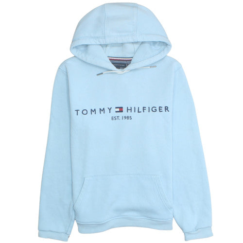 Tommy Hilfiger Men's Blue Pullover Hoodie Medium Organic Cotton