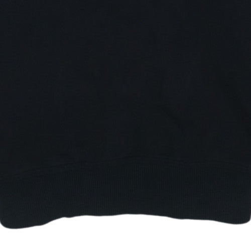 Emporio Armani EA7 Men's Black Hoodie Small Pullover Logo Cotton Blend