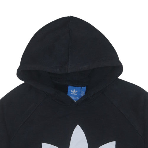 Adidas Men's Black XL Pullover Hoodie with Logo Graphic Print