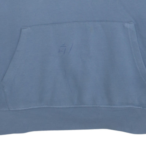 Tommy Hilfiger Men's Blue Pullover Hoodie L Cotton Blend Logo