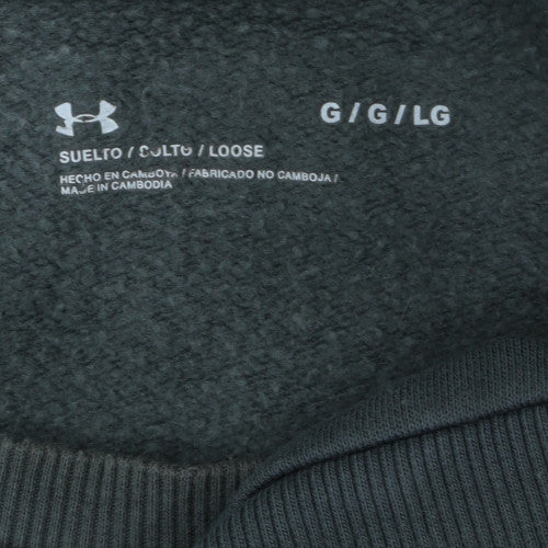 Under Armour Men's Black Crew Neck Sweatshirt Size L Loose Fit