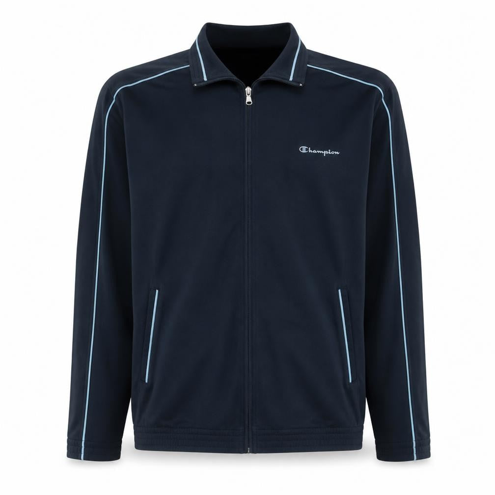 Champion Men's Blue Full Zip Collared Sweatshirt XL