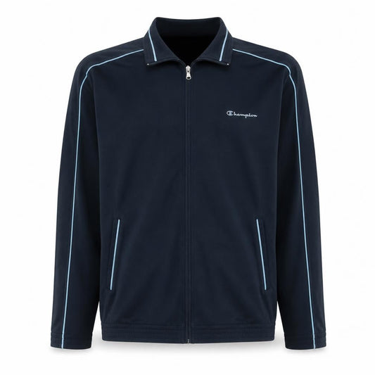 Champion Men's Blue Full Zip Collared Sweatshirt XL