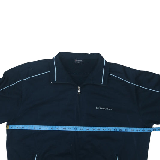 Champion Men's Blue Full Zip Collared Sweatshirt XL