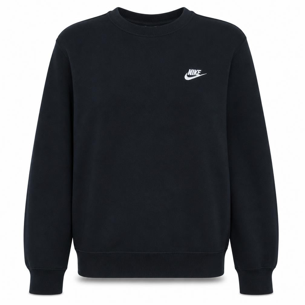 Nike Women Black Crew Neck Pullover Sweatshirt Size M Cotton Blend