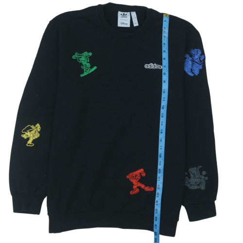 Adidas x Disney Men's Black L Sweatshirt Crew Neck Graphic Cotton