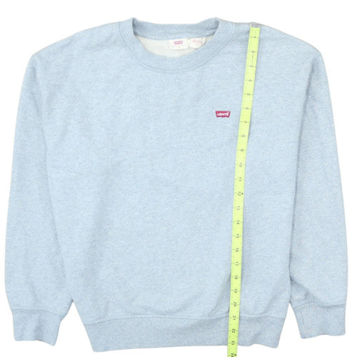 Levi's Women's Blue Crew Neck Pullover Sweatshirt Size M Classic Style