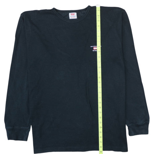 Levi's Men's Black Crew Neck Cotton Pullover Sweatshirt L