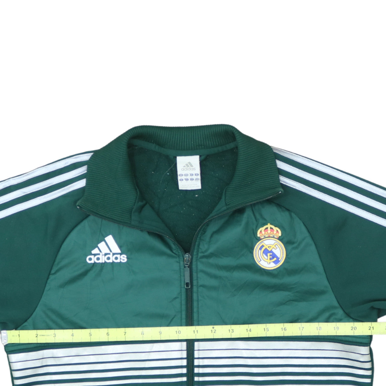 Adidas Men’s Green Real Madrid Track Jacket L Full Zip Football Style