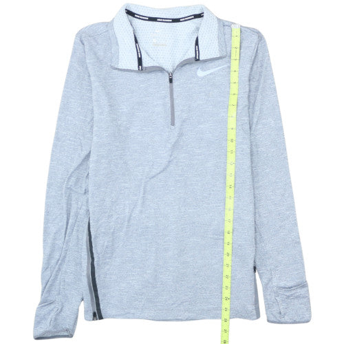 Nike Men's Grey Dri-FIT 1/4 Zip Athletic Sweatshirt Size S