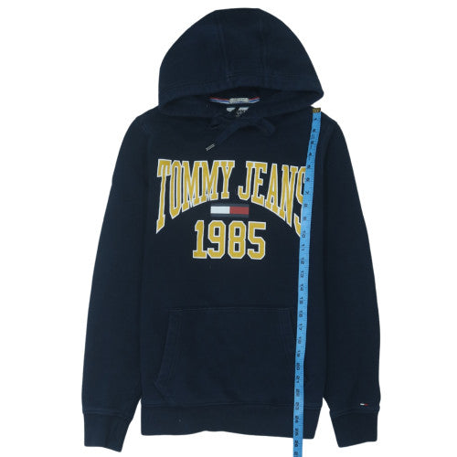 Tommy Jeans Men's Blue Pullover Hoodie M Regular Fit Logo 1985