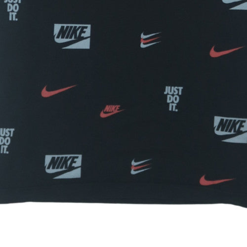 Nike Men's Black Graphic Print Logo Crew Neck T-Shirt Size M