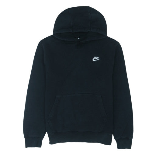 Nike Men's Black Pullover Hoodie M Fleece Logo Sweatshirt