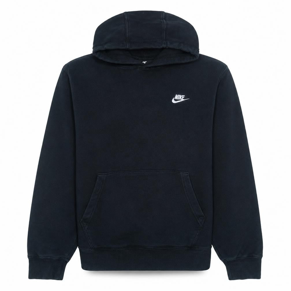 Nike Men's Black Pullover Hoodie M Fleece Logo Sweatshirt