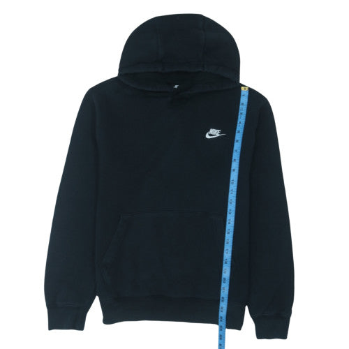 Nike Men's Black Pullover Hoodie M Fleece Logo Sweatshirt