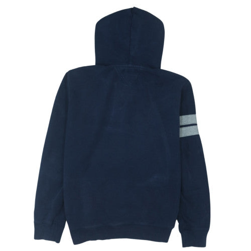 Tommy Hilfiger Men's Blue Henley Hoodie Size M Fleece Sweatshirt