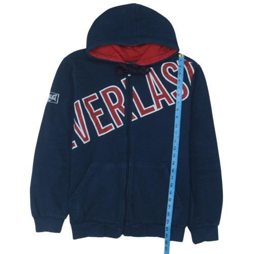 Everlast Men's Blue Full Zip Hoodie L Sportswear Classic Style
