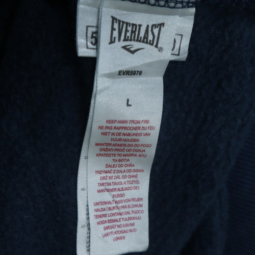 Everlast Men's Blue Full Zip Hoodie L Sportswear Classic Style