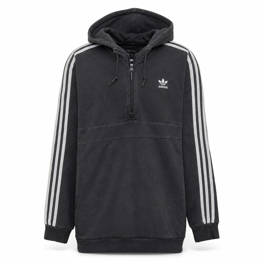 Adidas Men's Black Half Zip Hoodie Medium Regular Fit Sportswear