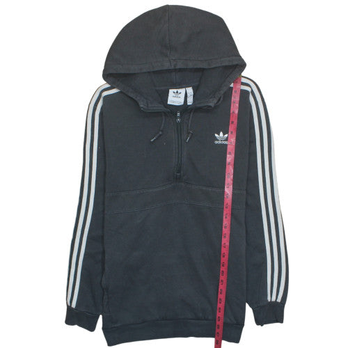 Adidas Men's Black Half Zip Hoodie Medium Regular Fit Sportswear