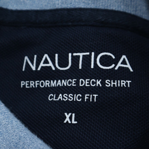 Nautica Men's Blue Classic Fit Performance Polo Shirt XL