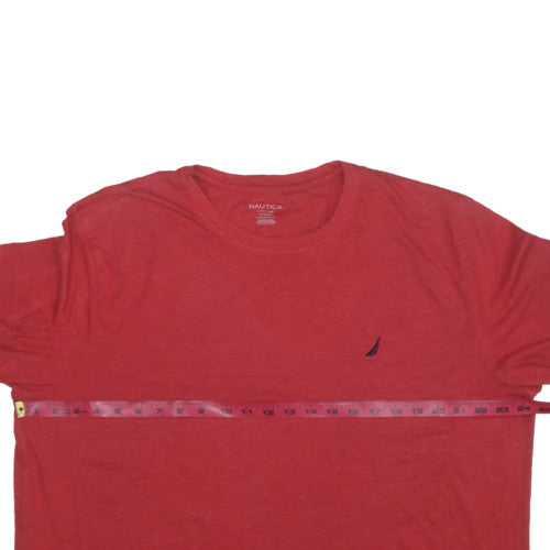 Nautica Men's Red XL Sleepwear Pyjama Top Cotton Short Sleeve