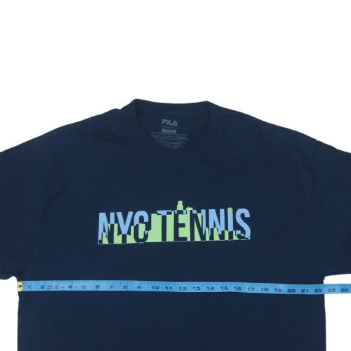 Fila Men's Navy Blue NYC Tennis Graphic Cotton T-Shirt Size XL