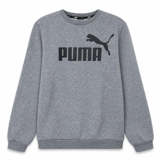 Puma Boys Grey 15-16 Years Pullover Fleece Sweatshirt with Logo